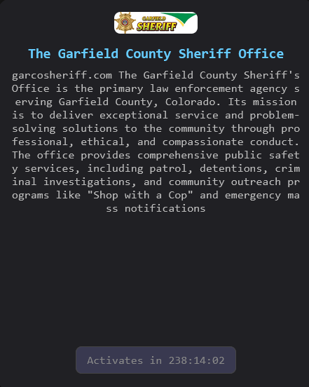 Garfield County Sheriff’s Office falls Victim to The Gentlemen Ransomware