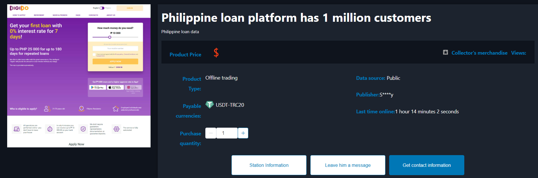 Alleged data breach of DIGIDO