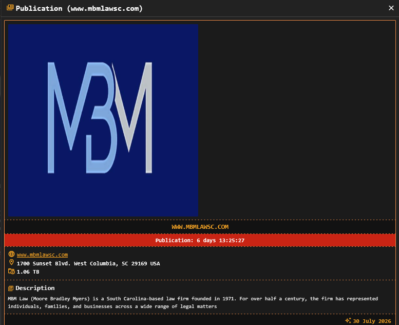 Moore Bradley Myers Falls Victim to DragonForce Ransomware