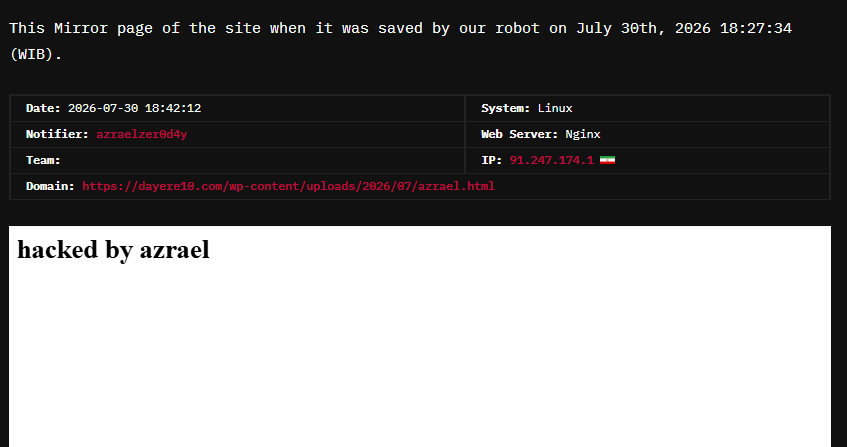 azraelzer0d4y targets the website of The Circle