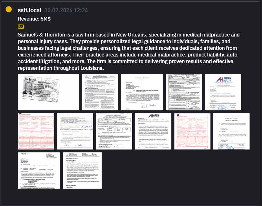 Samuels & Thornton Attorneys at Law Falls Victim to INC Ransom Ransomware