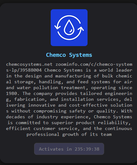 Chemco Systems, L.P. falls victim to The Gentlemen Ransomware