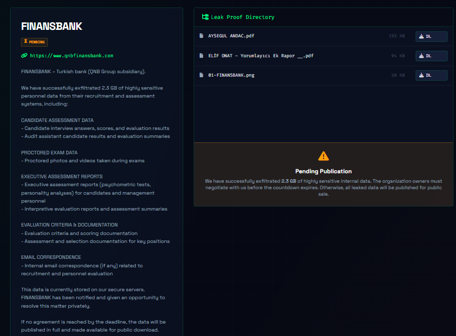 QNB Türkiye falls victim to CRPx0 Ransomware