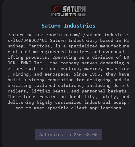 Saturn Industries Ltd. Falls Victim to TheGentlemen Ransomware