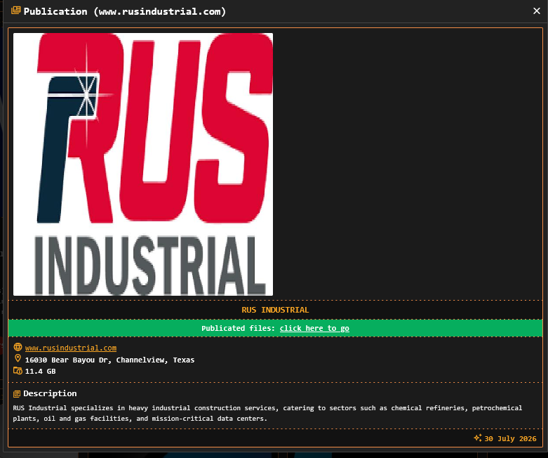 RUS Industrial, LLC Falls Victim to DragonForce Ransomware