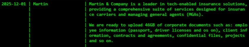 Martin&Company成为Akira勒索软件的受害者
