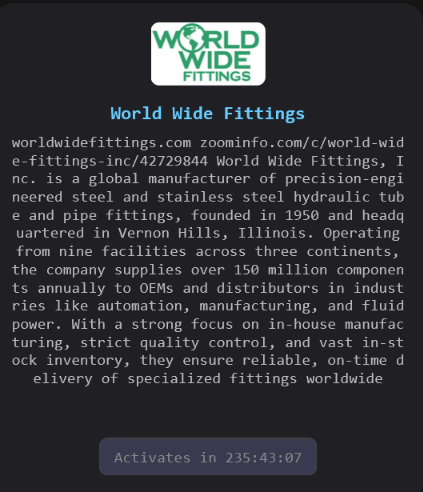 World Wide Fittings Inc falls victim to The Gentlemen Ransomware