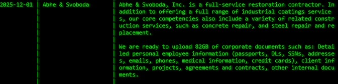 INC.Abhe&Svoboda成为Akira勒索软件的受害者