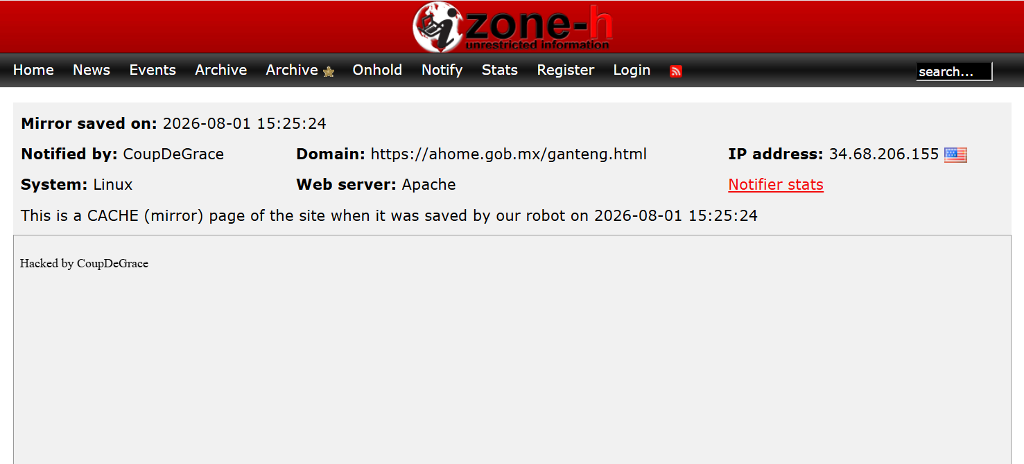 CoupDeGrace targets the website of Art Bureau of Alborz Province