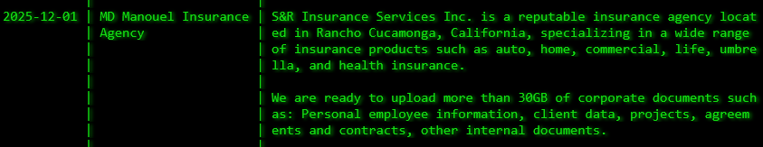 S&R Insurance服务公司成为Akira勒索软件的受害者
