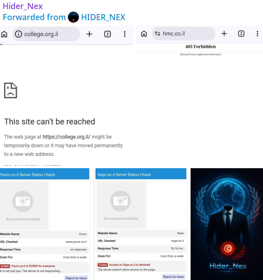 Hider_Nex targets the website of Government of Israel