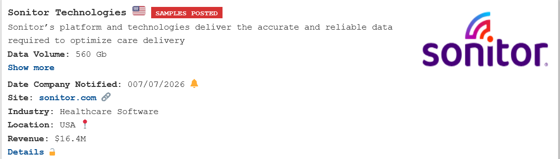 Sonitor Falls Victim to Pear Ransomware