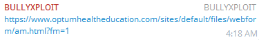 PASKO CYBER REXOR targets the website of Optum Health Education