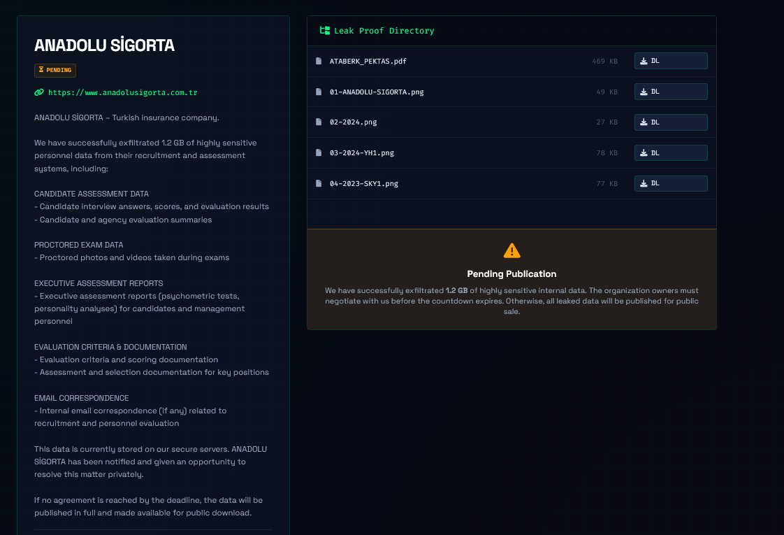 Anadolu Sigorta falls victim to CRPx0 Ransomware