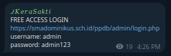 Alleged leak of login credentials to SMA Dominikus Wonosari