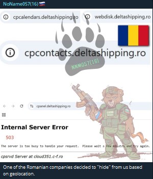 NoName057(16) targets the website of Delta Shipping Agency