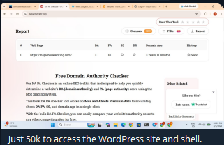 Alleged unauthorized shell access to Maple Book Writing