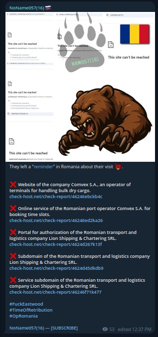 NoName targets the website of Lion Shipping & Chartering Ltd