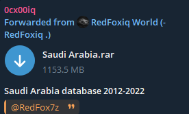Alleged data leak of Saudi Arabia