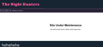 The Night Hunters targets the website of High Court of Azad Jammu and Kashmir