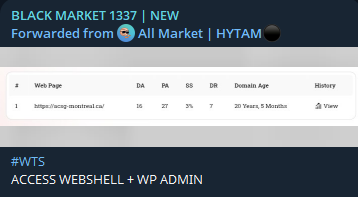 Alleged webshell access of ACSG Montreal