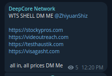 Alleged sale of unauthorized access to VIDEOUTREACH.