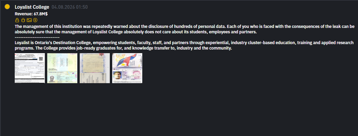 Loyalist College falls victim to INC RANSOM Ransomware