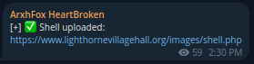 Alleged unauthorized Web Shell Access to Lighthorne Village Hall