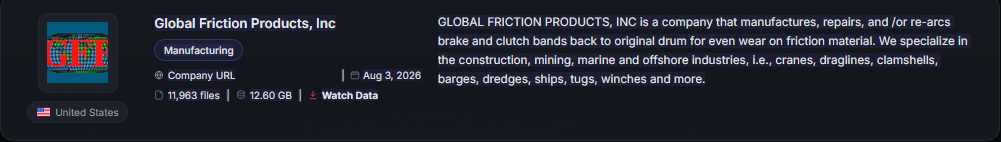 Global Friction Products, Inc. Falls Victim to Orova Ransomware