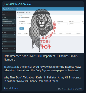 Alleged data breach of Express Media Group
