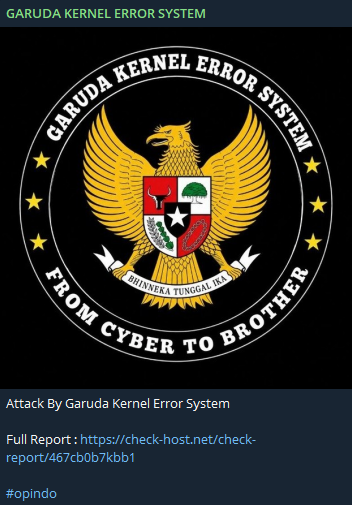 GARUDA KERNEL ERROR SYSTEM targets the website of Ponorogo Manpower Office