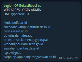 Alleged unauthorized Access to Village Government of Sukadana