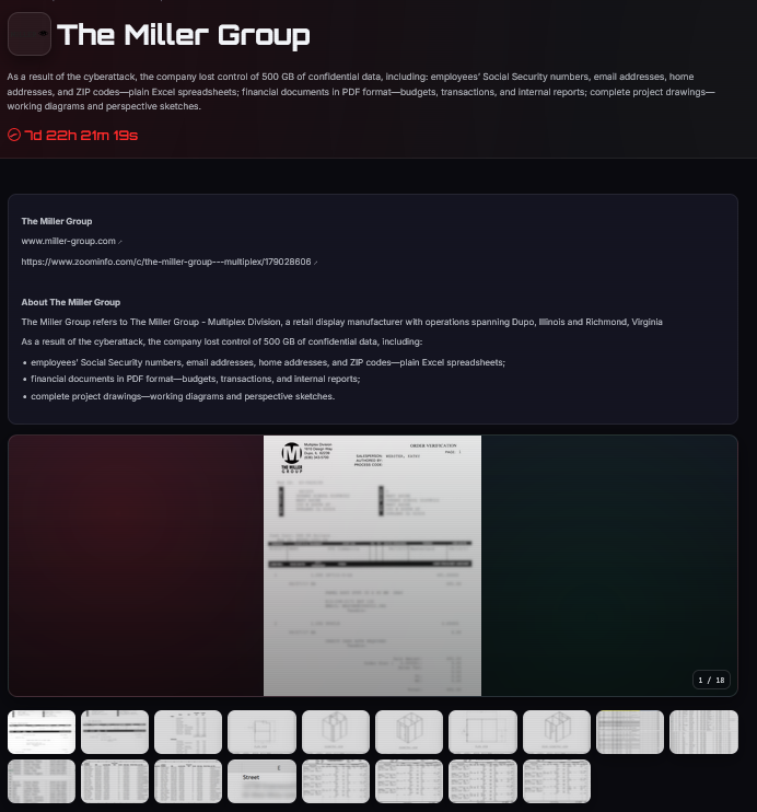The Miller Group Falls Victim to Dark Project Ransomware