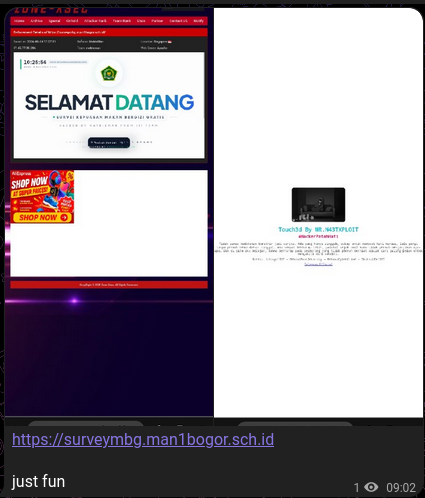 Legion OF BekasiRootSec targets the website of MAN 1 Bogor