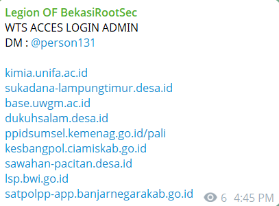Alleged unauthorized access to Desa Dukuhsalam