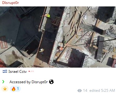 Alleged Unauthorized Access to an unidentified CCTV System in Israel