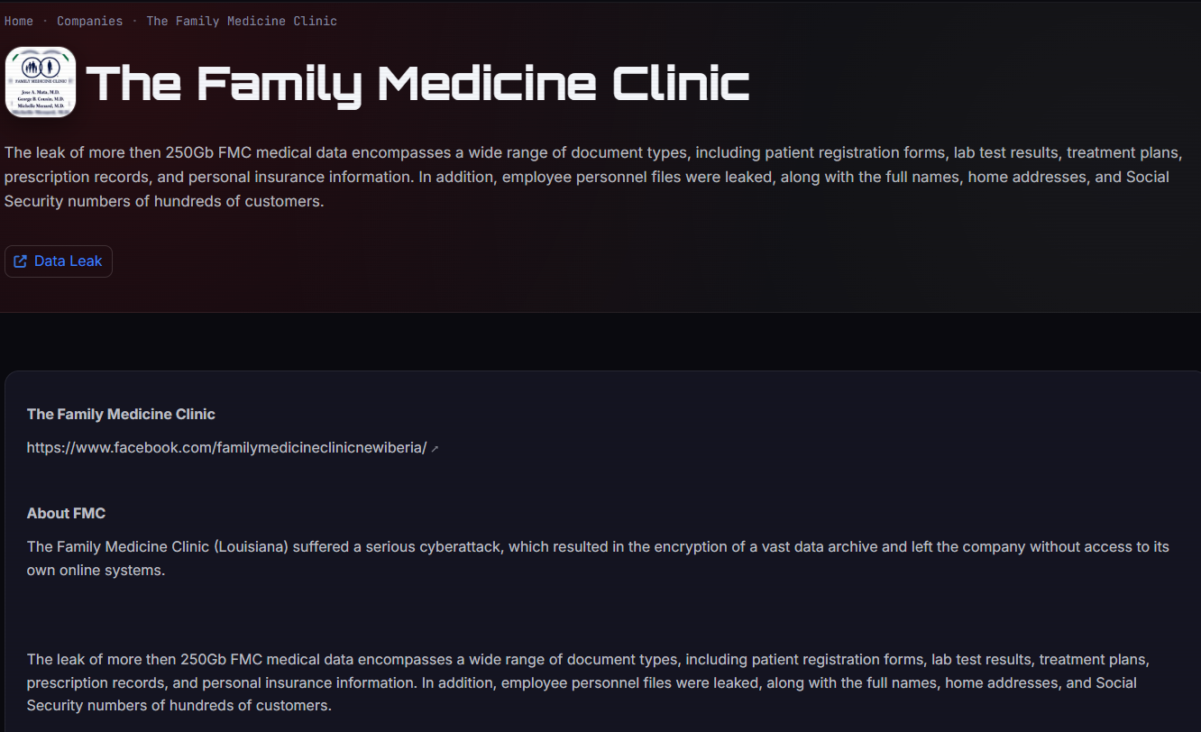 Family Medicine Clinic Falls Victim to Dark Project Ransomware