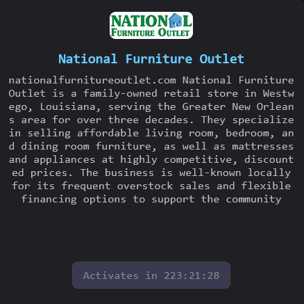 National Furniture Outlet, Inc. Falls Victim to The Gentlemen Ransomware