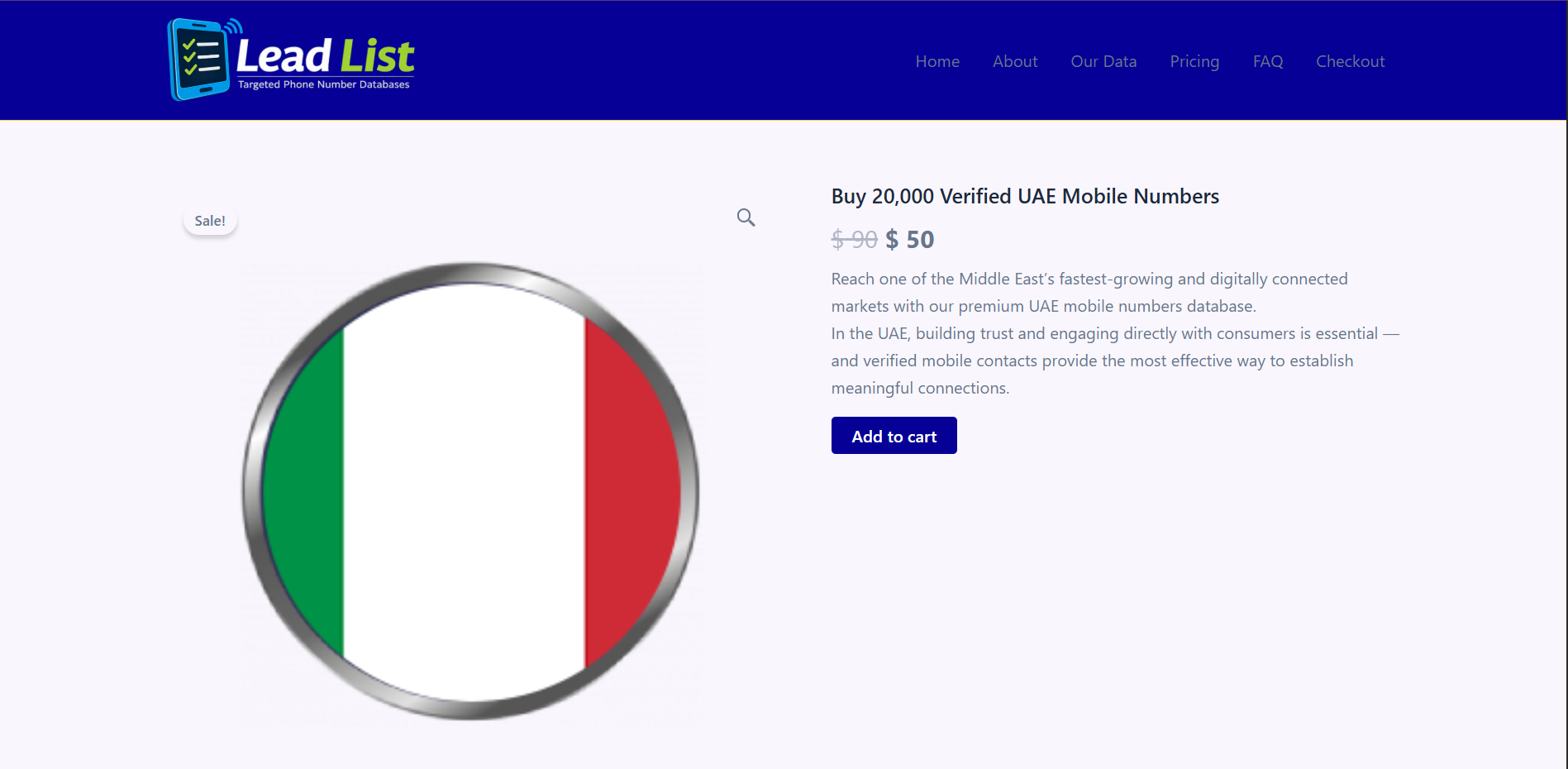 Alleged Sale of 20,000 Verified UAE Mobile Numbers