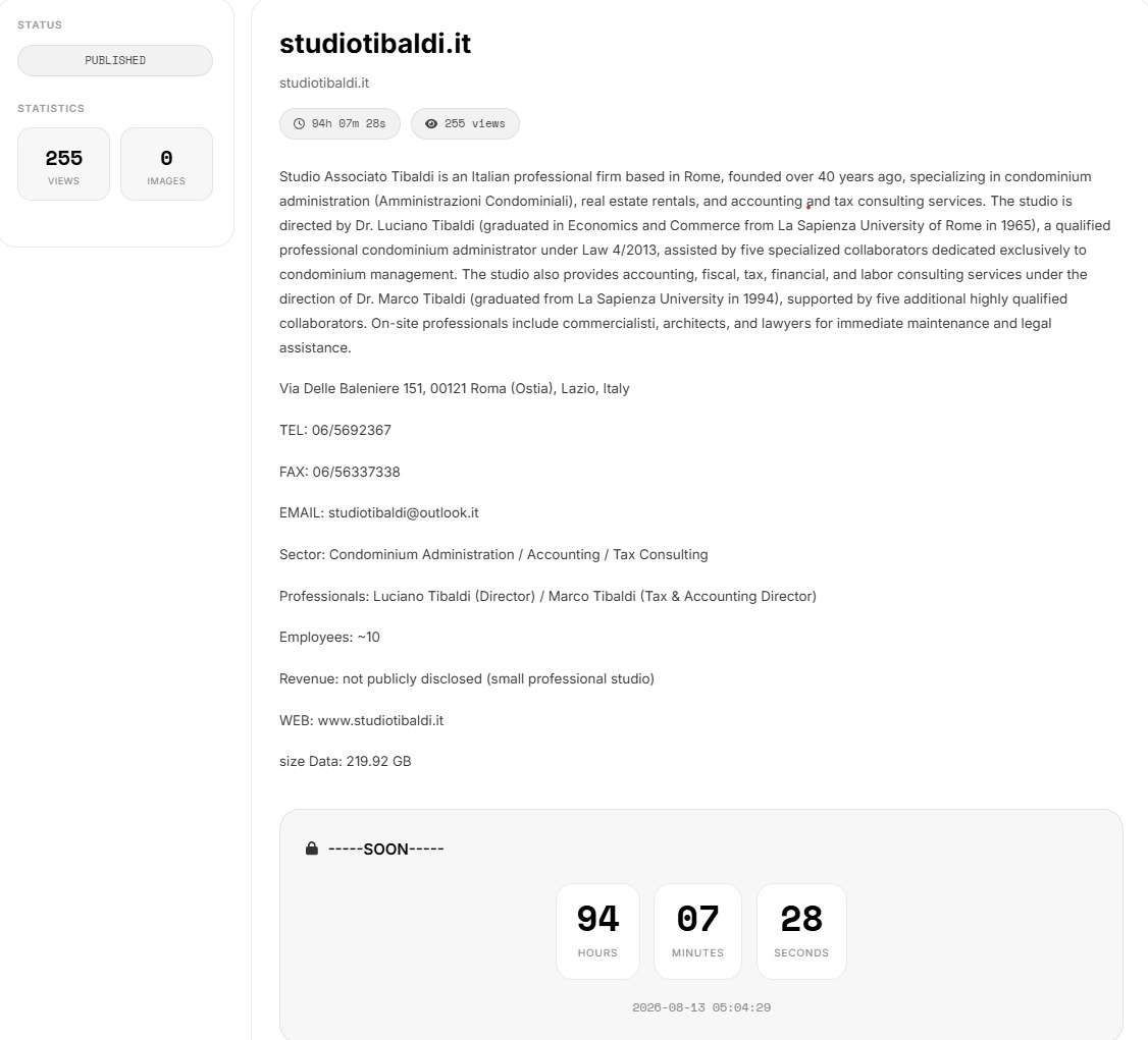 Studio Associato Tibaldi falls victim to KRYBIT Ransomware