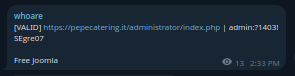 Alleged Unauthorised admin access to Pepe Catering