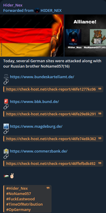 Hider_Nex targets the website of Magdeburg