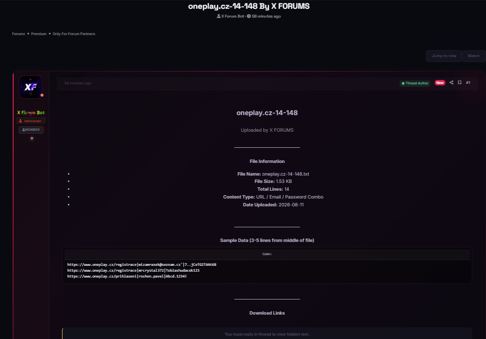 Alleged leak of Oneplay Combo list