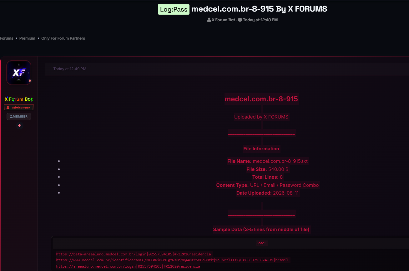 Alleged leak of Medcel Combo list