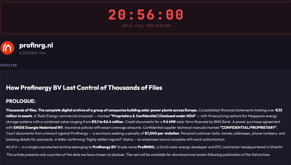 ProfiNRG falls victim to SETTRA Ransomware