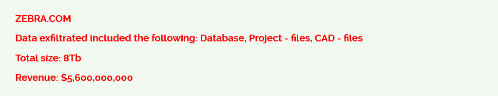 Zebra Technologies falls victim to CL0P Ransomware