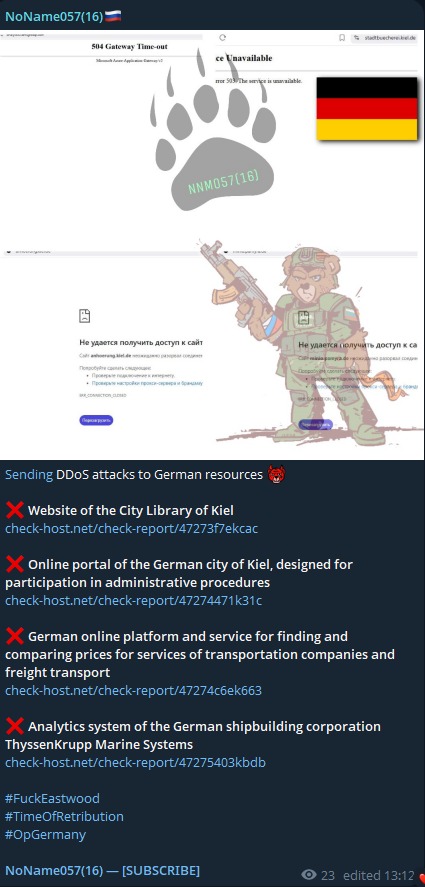 NoName057(16) targets the website of anhoerung.kiel.de