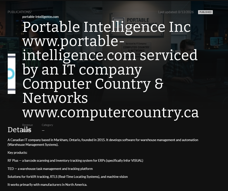 Portable Intelligence falls victim to Black Nevas Ransomware