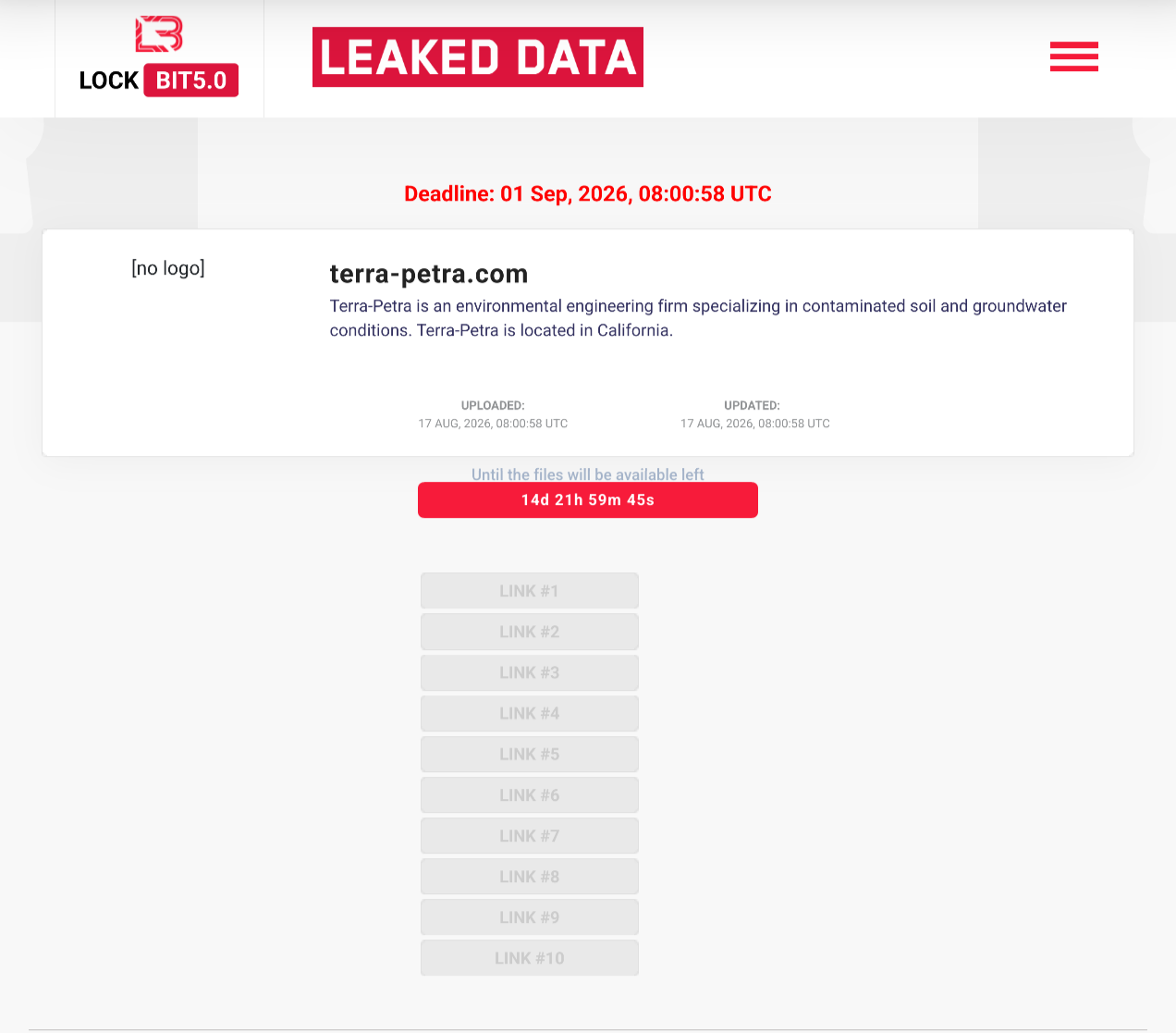 Terra-Petra Environmental Engineering Falls Victim to LockBit 5.0 Ransomware