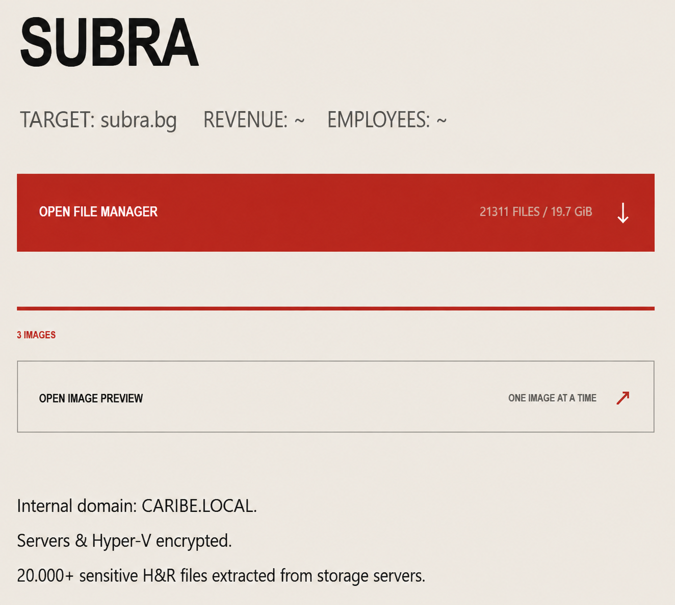 Subra Falls Victim to MAJINAHANASHI Ransomware